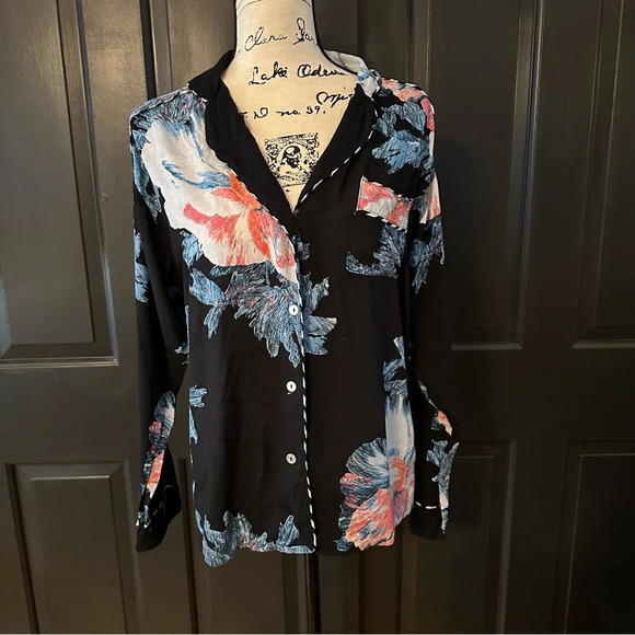 Free People intimately Floral button down shirt size XS(n) - Picture 5 of 12